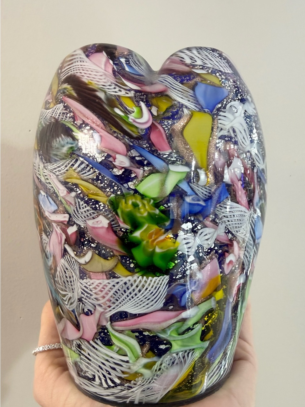 Vintage Dino Martens (1894-1970) Tutti Frutti Murano Art Glass Vase